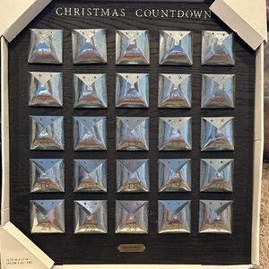 Hearth and Hand Christmas Countdown Calendar with Silver Accents